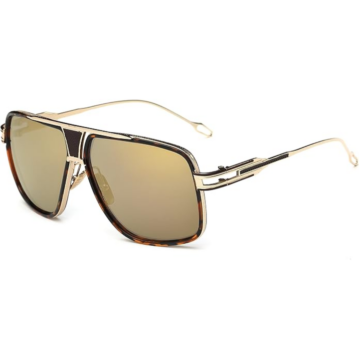 Aviator Sunglasses for Men – Jimmy-Gold Mirrored Gold Lens-Nora Luxe