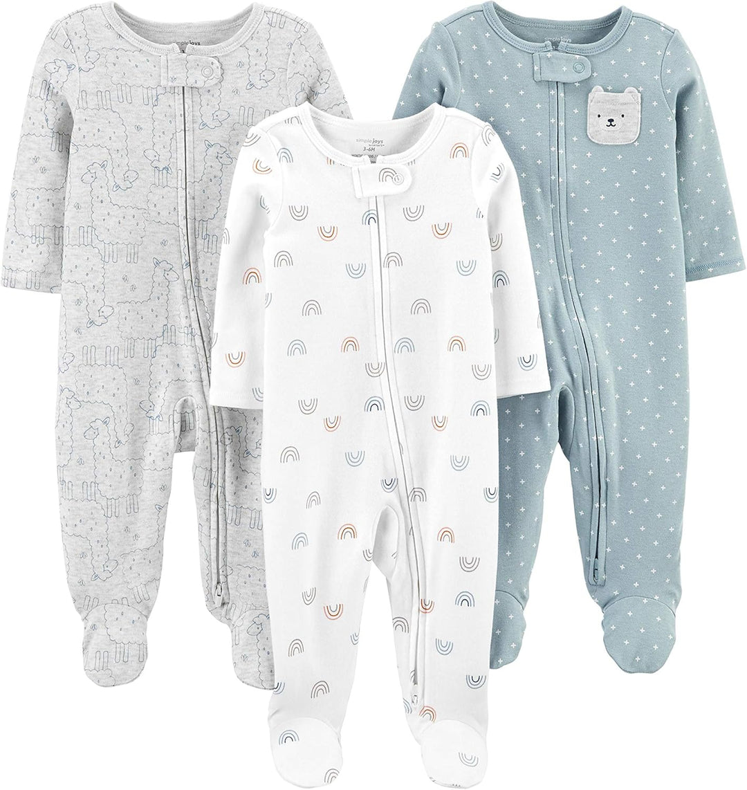 Baby 3-pack winter sleep and play set-Bear/Lama/Rainbow-Newborn-Nora Luxe