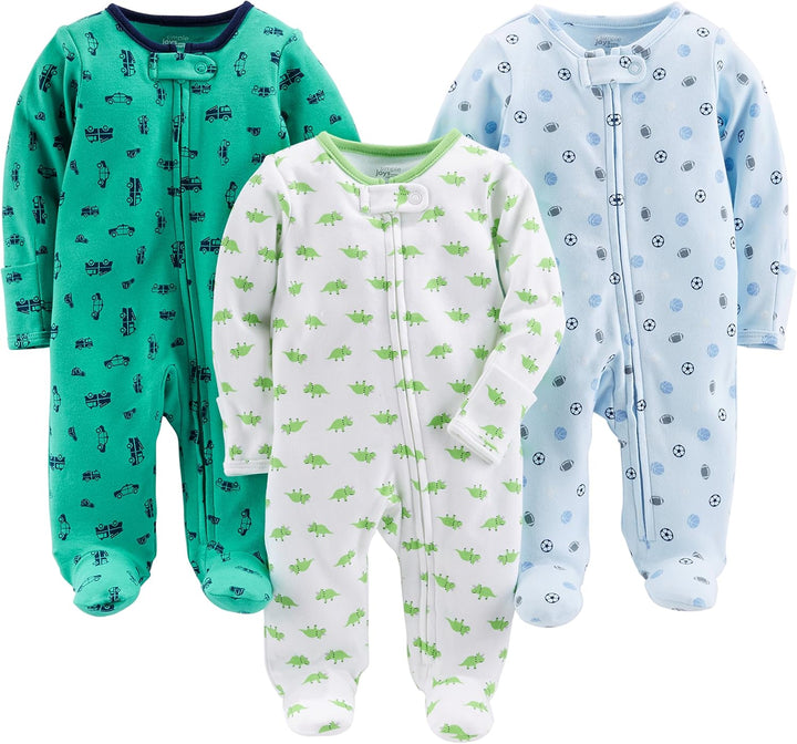 Baby 3-pack winter sleep and play set-Cars/Dinosaur/Sport Package-Newborn-Nora Luxe