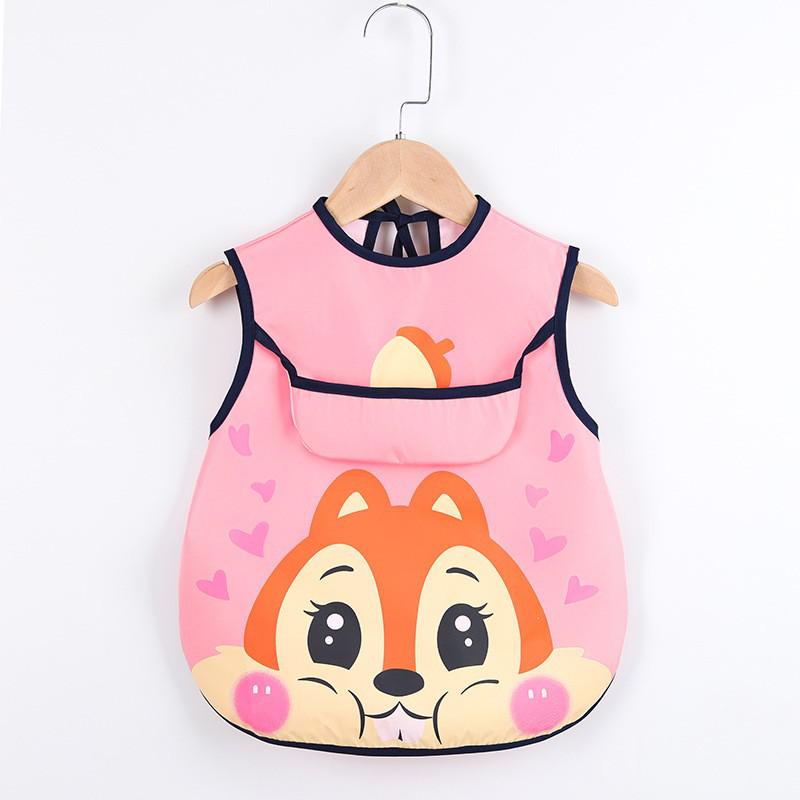 Baby apron with pockets for art and food-F-0-3 years old-Nora Luxe