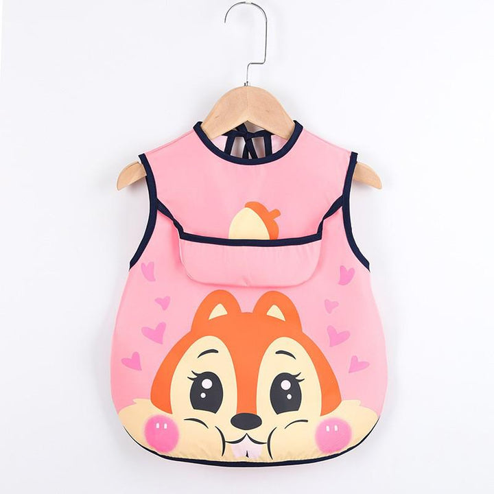 Baby apron with pockets for art and food-F-0-3 years old-Nora Luxe