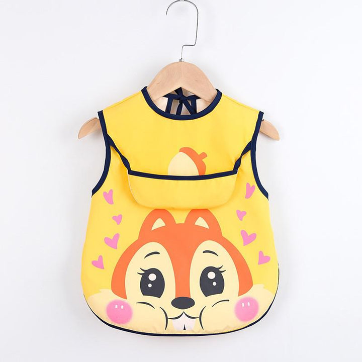 Baby apron with pockets for art and food-H-0-3 years old-Nora Luxe
