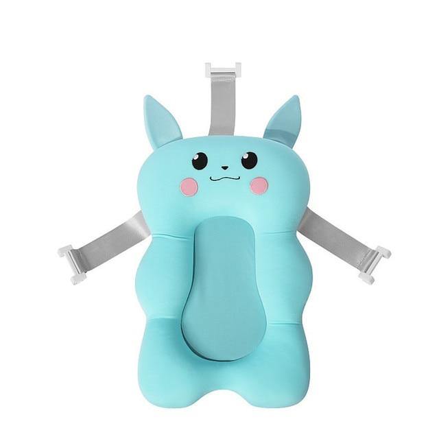 Baby Bath Cushion - SnuggleSplash-Green Cat-Nora Luxe