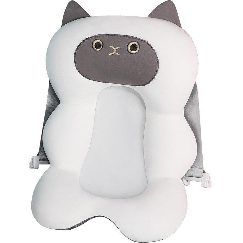 Baby Bath Cushion - SnuggleSplash-Green Cat-Nora Luxe