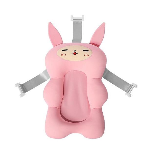Baby Bath Cushion - SnuggleSplash-Pink Cat-Nora Luxe