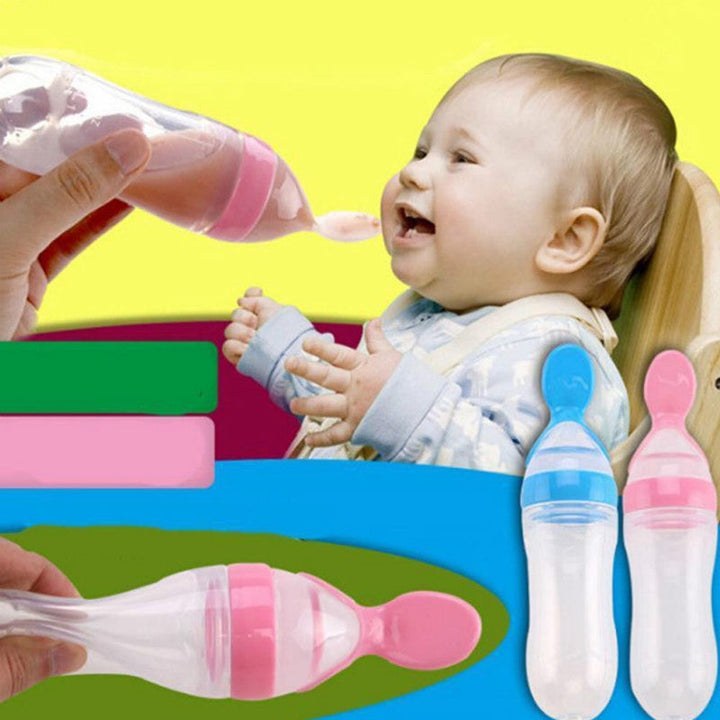 Baby Feeding Spoon Bottle - FeedEase-Green-Nora Luxe