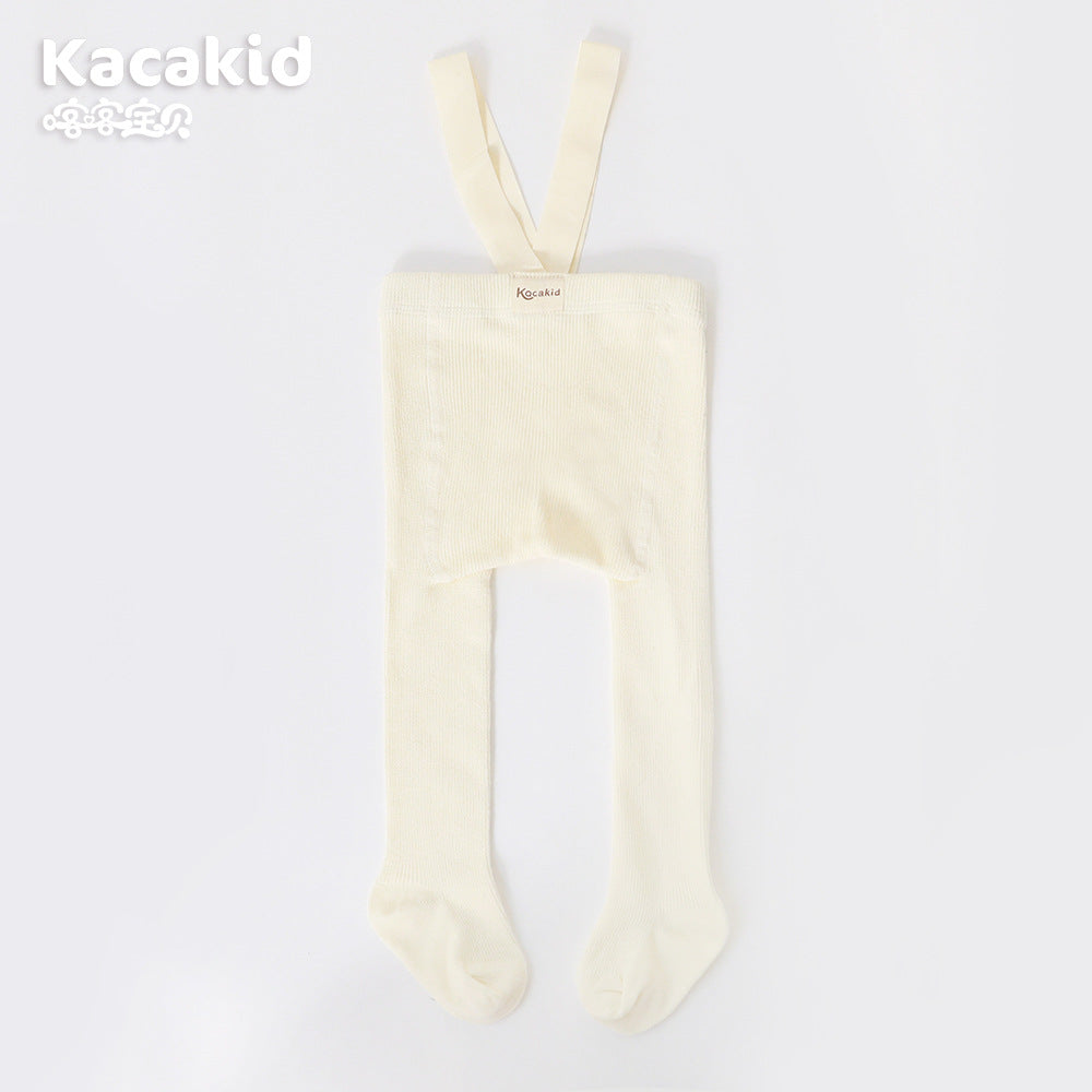 Baby Girls' and Boys' Knitted Trousers with High Waist-Beige-0-12 months-Nora Luxe