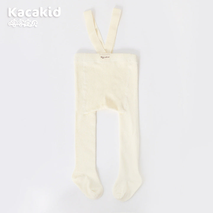 Baby Girls' and Boys' Knitted Trousers with High Waist-Beige-0-12 months-Nora Luxe