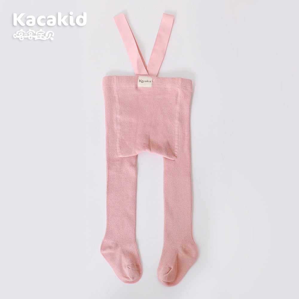 Baby Girls' and Boys' Knitted Trousers with High Waist-Pink-0-12 months-Nora Luxe