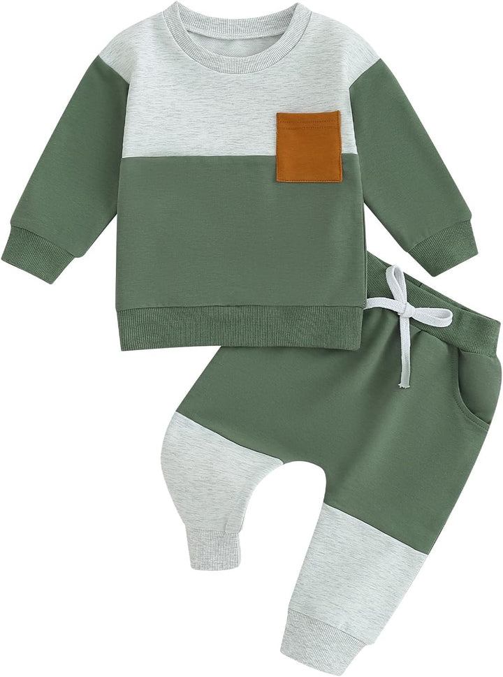 Baby Jogger Winter Set – Contrast Sweatshirt and Trousers-A-0-6 Months-Nora Luxe