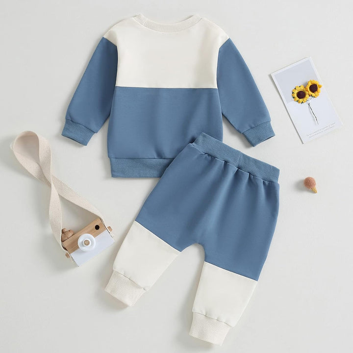 Baby Jogger Winter Set – Contrast Sweatshirt and Trousers-A-0-6 Months-Nora Luxe