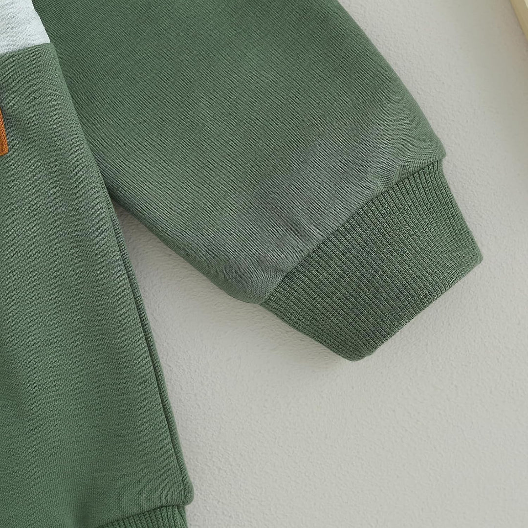 Baby Jogger Winter Set – Contrast Sweatshirt and Trousers-A-0-6 Months-Nora Luxe