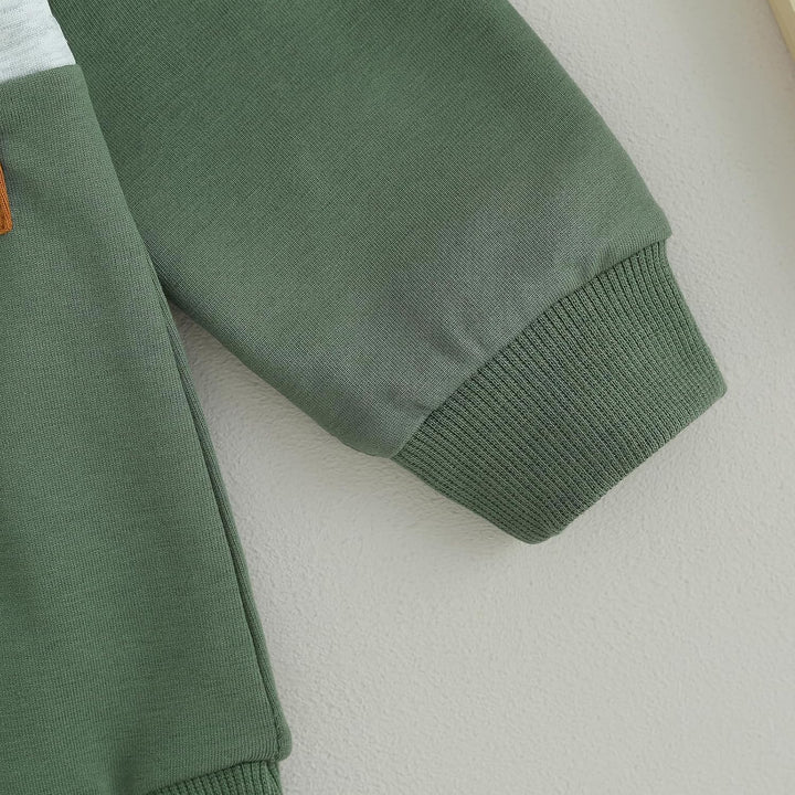 Baby Jogger Winter Set – Contrast Sweatshirt and Trousers-A-0-6 Months-Nora Luxe