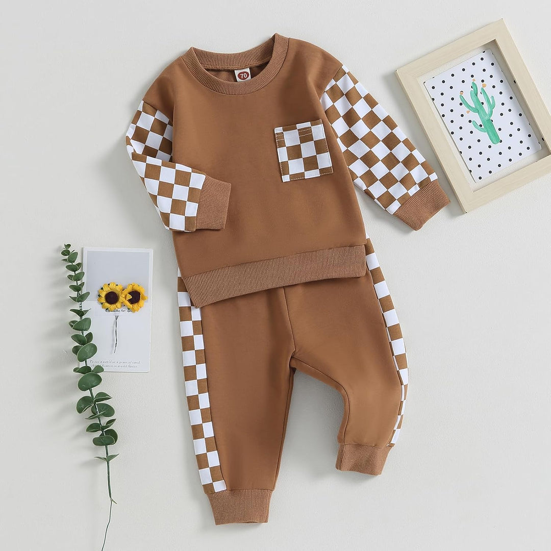 Baby Jogger Winter Set – Contrast Sweatshirt and Trousers-A-0-6 Months-Nora Luxe