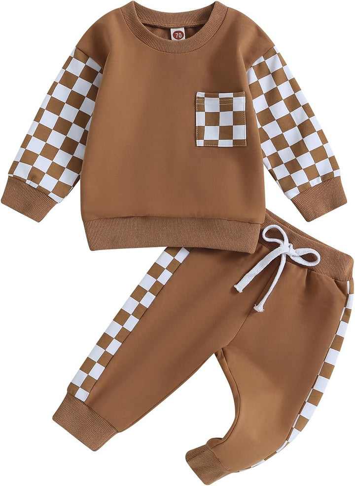 Baby Jogger Winter Set – Contrast Sweatshirt and Trousers-A-0-6 Months-Nora Luxe