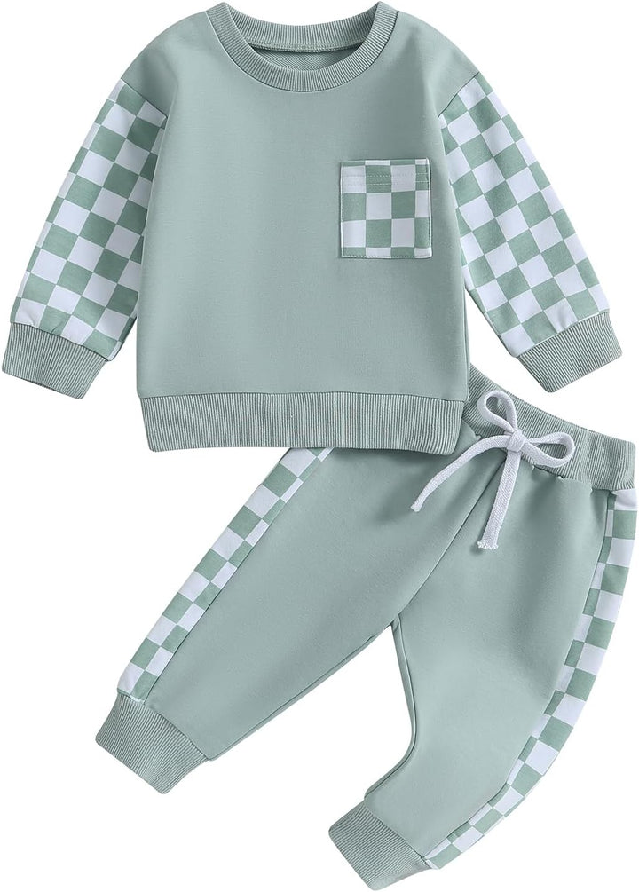 Baby Jogger Winter Set – Contrast Sweatshirt and Trousers-A-0-6 Months-Nora Luxe