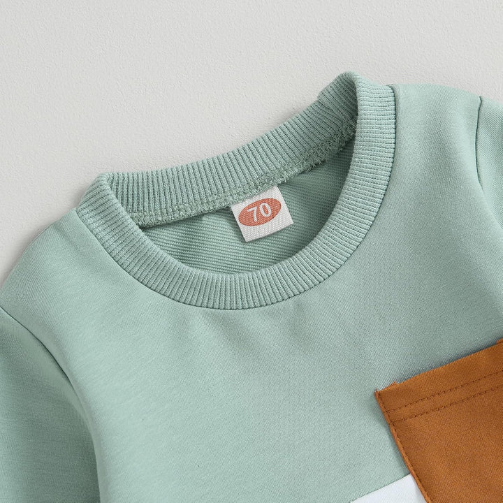 Baby Jogger Winter Set – Contrast Sweatshirt and Trousers-A-0-6 Months-Nora Luxe