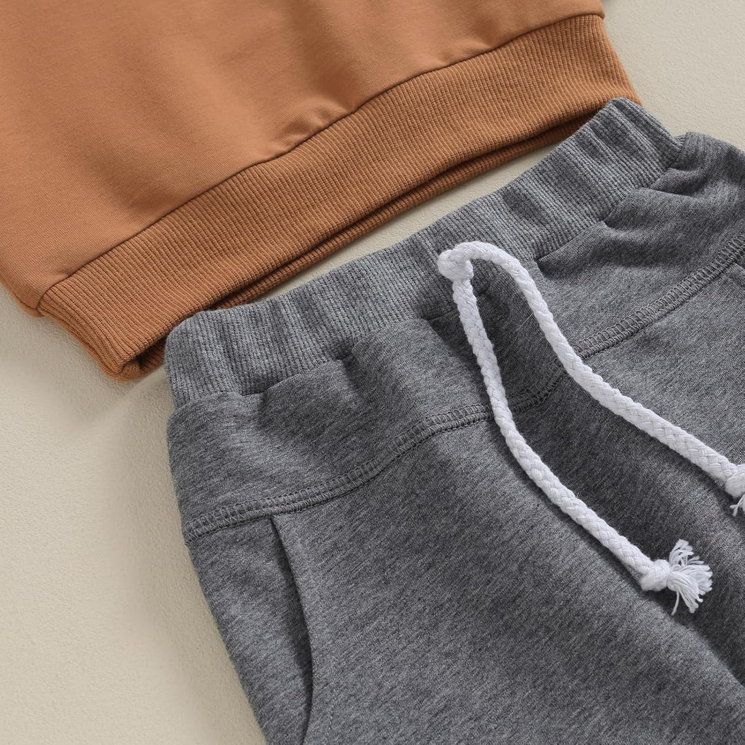 Baby Jogger Winter Set – Contrast Sweatshirt and Trousers-A-0-6 Months-Nora Luxe