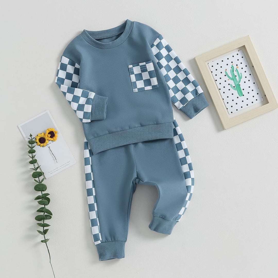 Baby Jogger Winter Set – Contrast Sweatshirt and Trousers-A-0-6 Months-Nora Luxe