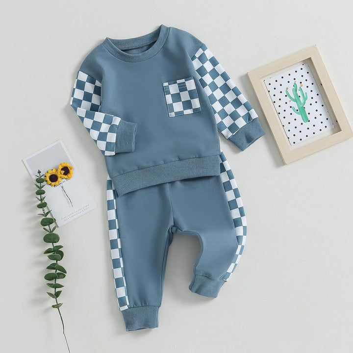 Baby Jogger Winter Set – Contrast Sweatshirt and Trousers-A-0-6 Months-Nora Luxe