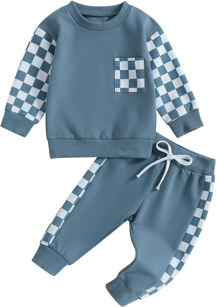 Baby Jogger Winter Set – Contrast Sweatshirt and Trousers-A-0-6 Months-Nora Luxe