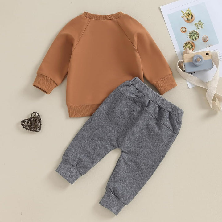 Baby Jogger Winter Set – Contrast Sweatshirt and Trousers-A-0-6 Months-Nora Luxe