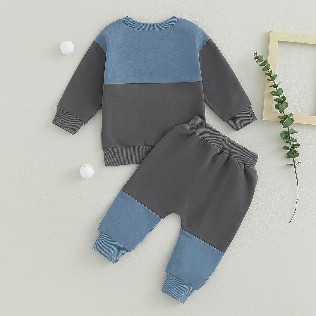 Baby Jogger Winter Set – Contrast Sweatshirt and Trousers-A-0-6 Months-Nora Luxe
