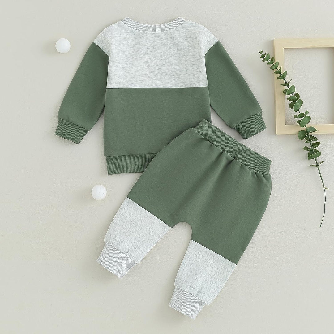 Baby Jogger Winter Set – Contrast Sweatshirt and Trousers-A-0-6 Months-Nora Luxe
