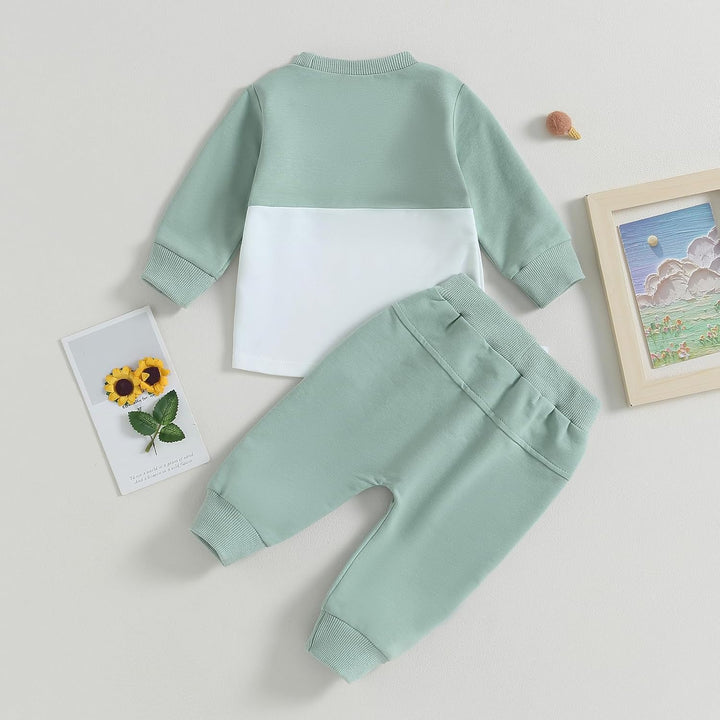 Baby Jogger Winter Set – Contrast Sweatshirt and Trousers-A-0-6 Months-Nora Luxe
