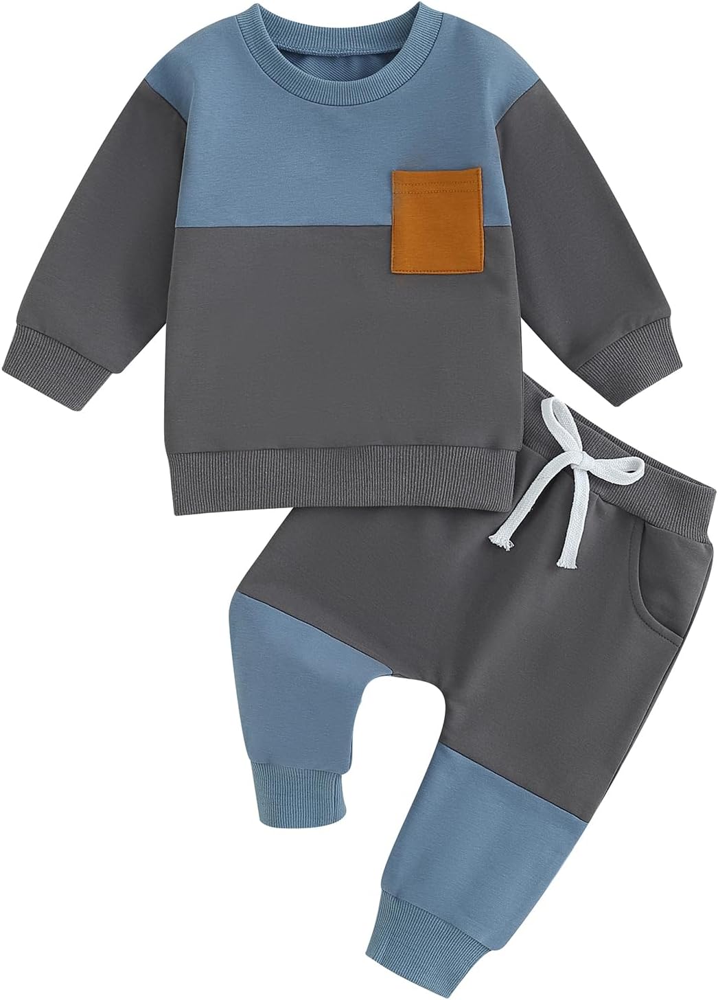 Baby Jogger Winter Set – Contrast Sweatshirt and Trousers-A-0-6 Months-Nora Luxe