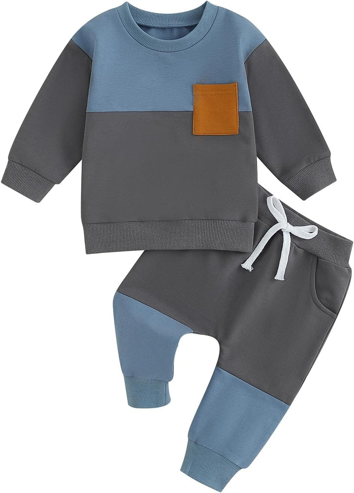 Baby Jogger Winter Set – Contrast Sweatshirt and Trousers-A-0-6 Months-Nora Luxe