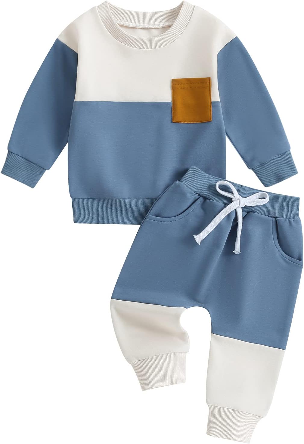 Baby Jogger Winter Set – Contrast Sweatshirt and Trousers-A-0-6 Months-Nora Luxe