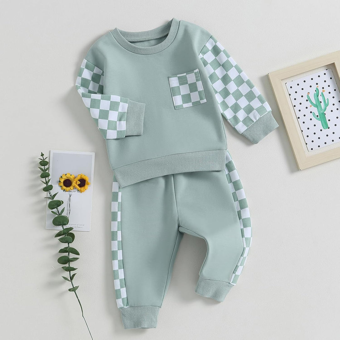Baby Jogger Winter Set – Contrast Sweatshirt and Trousers-A-0-6 Months-Nora Luxe