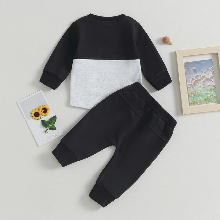 Baby Jogger Winter Set – Contrast Sweatshirt and Trousers-D-0-6 Months-Nora Luxe