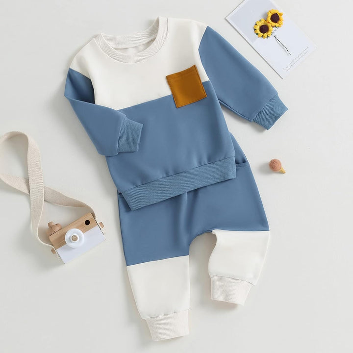 Baby Jogger Winter Set – Contrast Sweatshirt and Trousers-G-0-6 Months-Nora Luxe