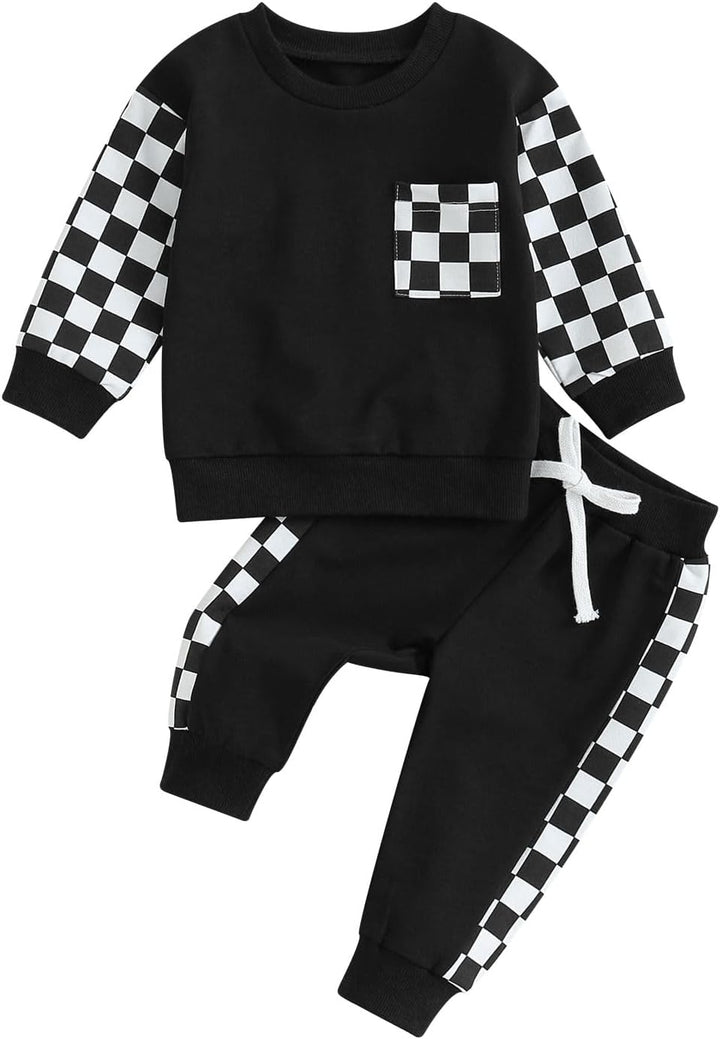 Baby Jogger Winter Set – Contrast Sweatshirt and Trousers-H-0-6 Months-Nora Luxe