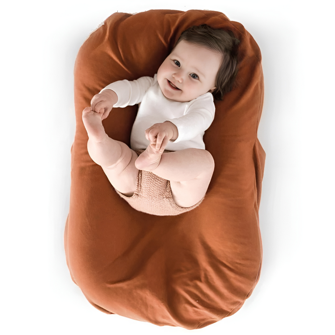 Baby Lounger - CuddleNest-Brown-Nora Luxe
