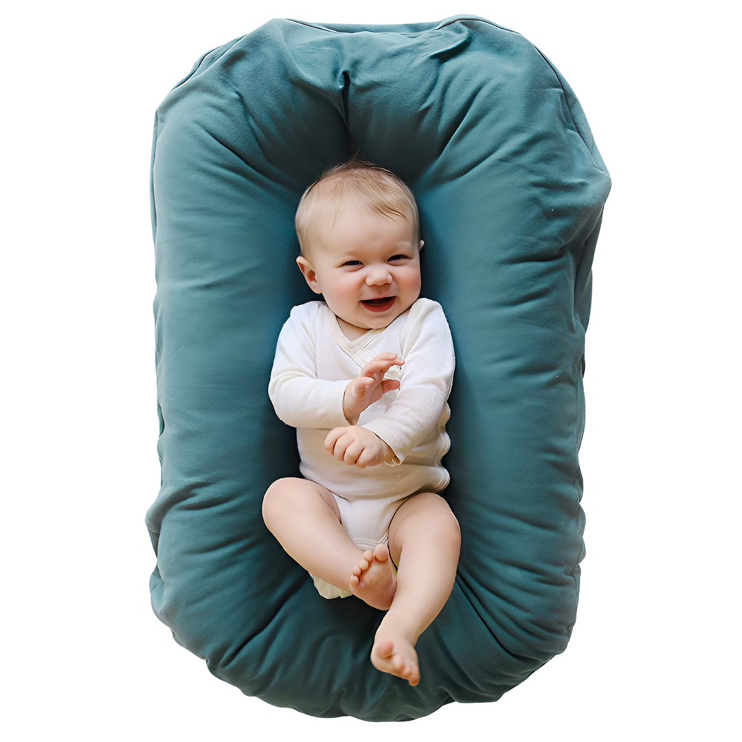 Baby Lounger - CuddleNest-Green-Nora Luxe