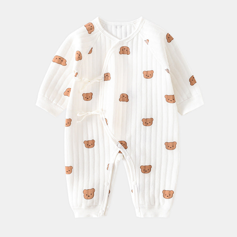Baby romper with bear - Spring & autumn clothing-Bear-3 Months-Nora Luxe