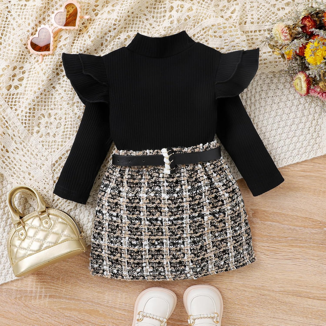 Baby Winterset – Knitted Turtleneck and Dress Set-A-6-12 Months-Nora Luxe