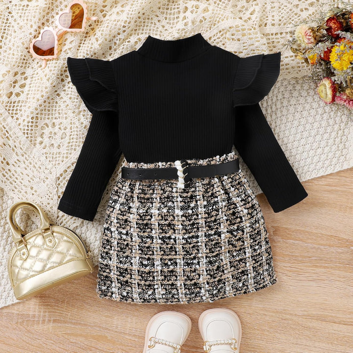 Baby Winterset – Knitted Turtleneck and Dress Set-A-6-12 Months-Nora Luxe