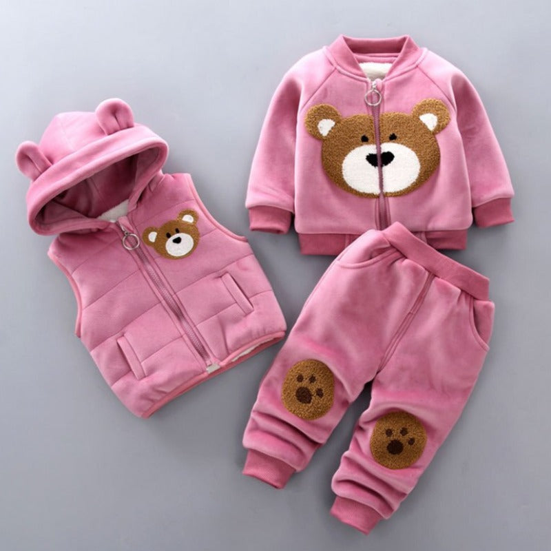 Baby Winterset (Set of 3) - Finn-Dark Pink-6-12 months (31.5 in)-Nora Luxe