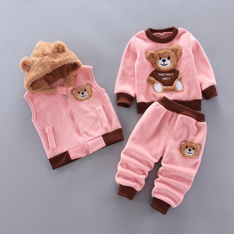 Baby Winterset (Set of 3) - Finn-Pink-6-12 months (31.5 in)-Nora Luxe