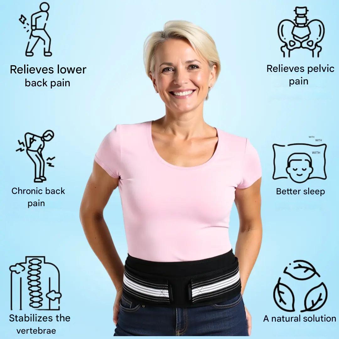 Back brace for back pain & sciatica – SpineRelief CoreBelt-1 Sameo Back Belt-M (Hip 29.5–43.3 in)-Nora Luxe