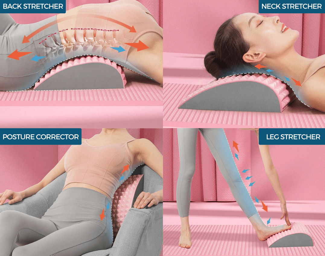 Back Pain Stretcher - BackEase-Blue-Nora Luxe