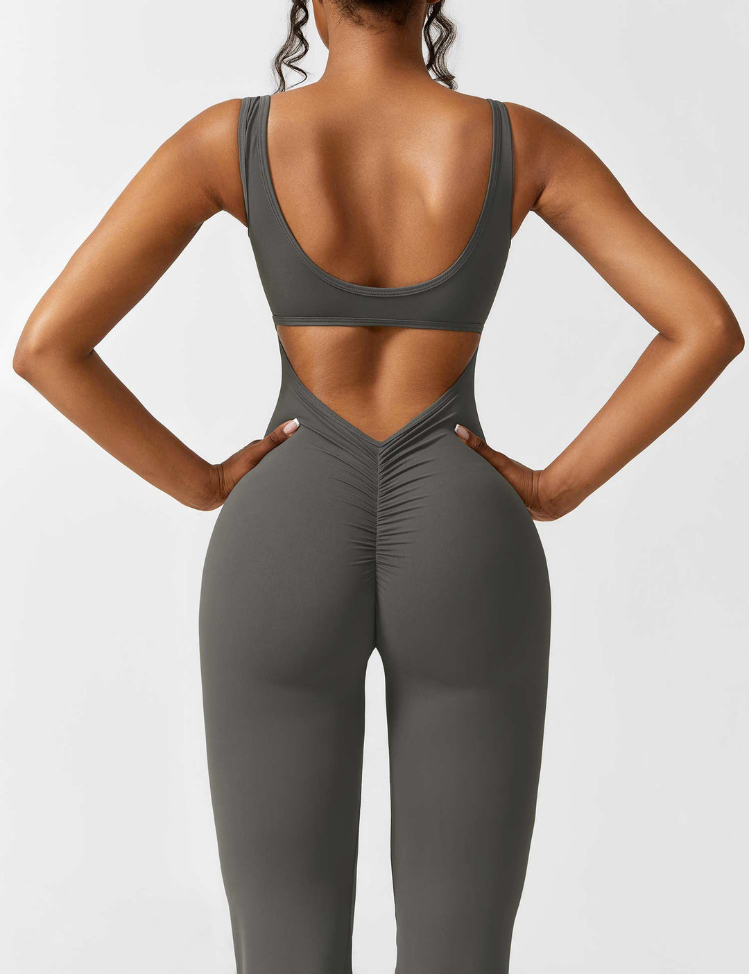Backless jumpsuit with flared trousers – Liv-Dark blue-S-Nora Luxe