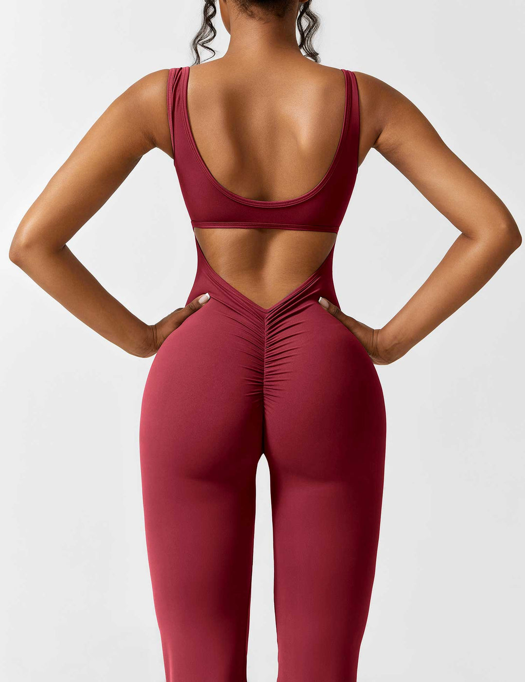 Backless jumpsuit with flared trousers – Liv-Dark blue-S-Nora Luxe