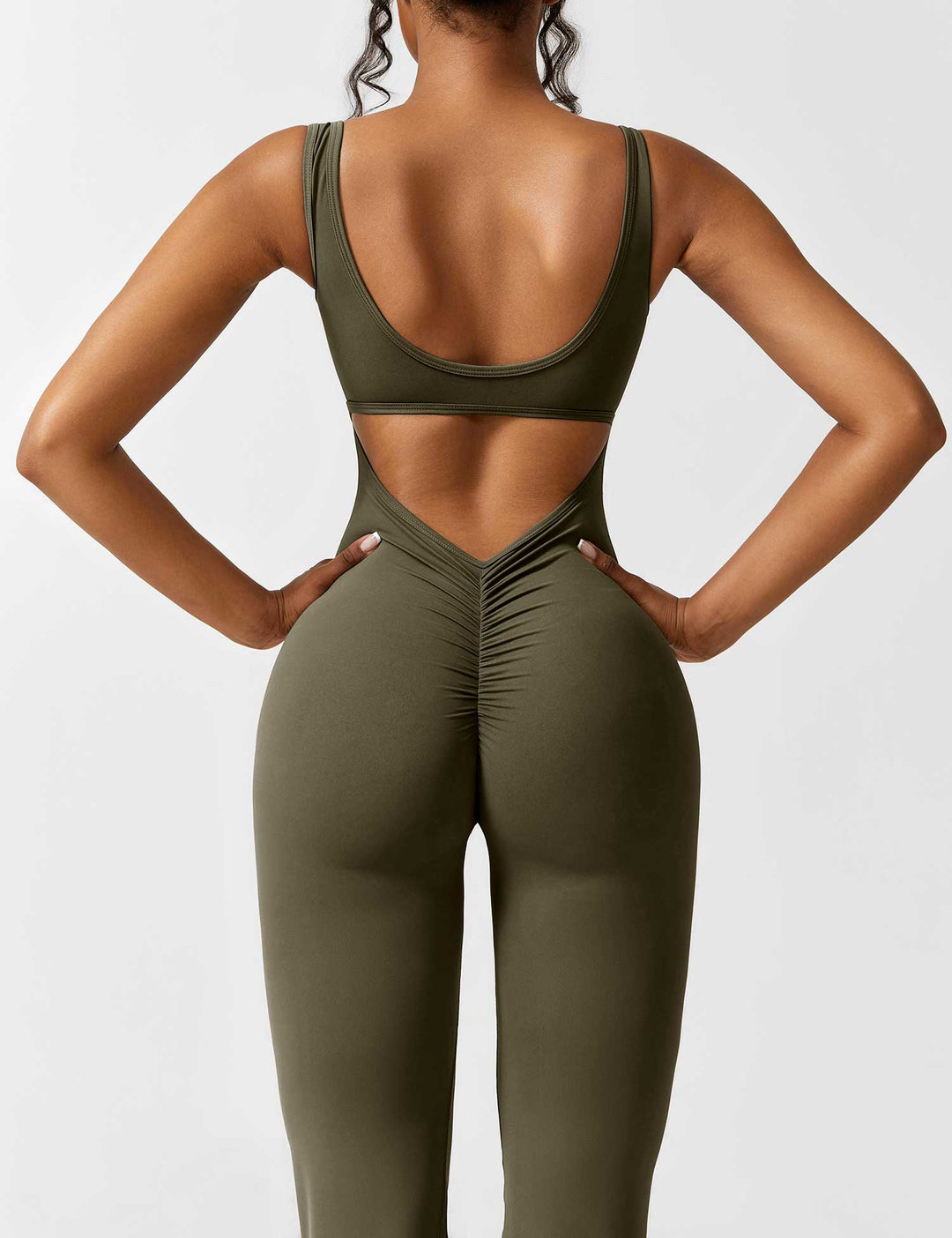 Backless jumpsuit with flared trousers – Liv-Dark blue-S-Nora Luxe