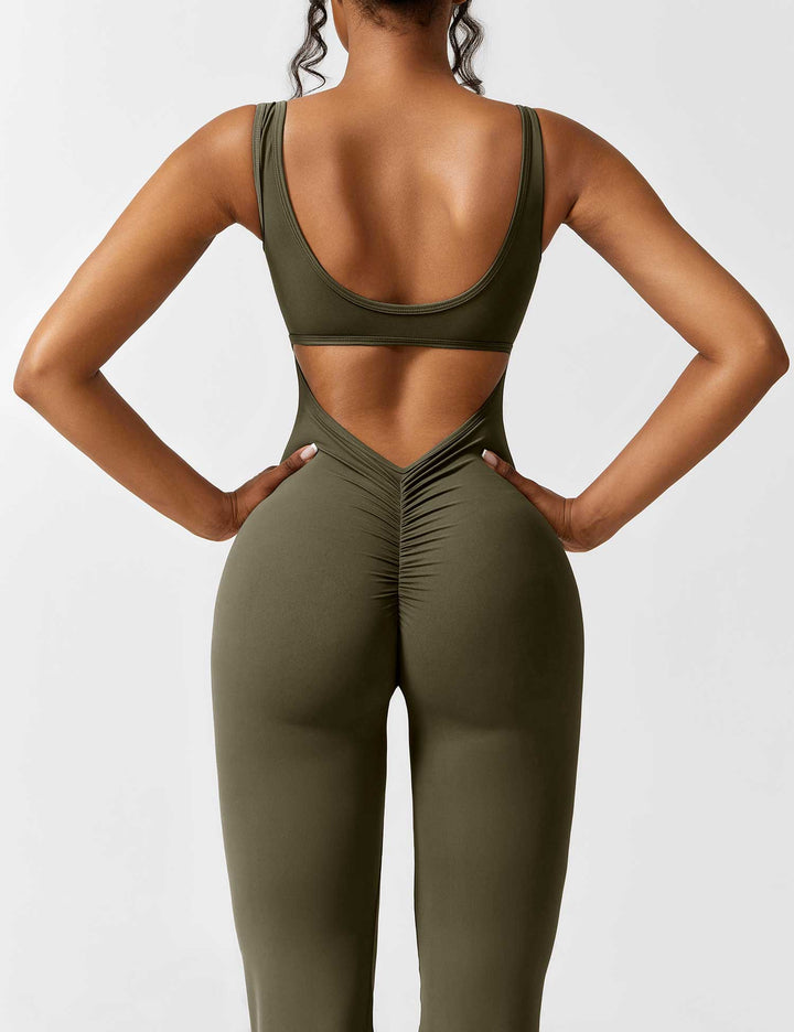 Backless jumpsuit with flared trousers – Liv-Dark blue-S-Nora Luxe