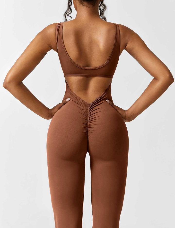 Backless jumpsuit with flared trousers – Liv-Dark blue-S-Nora Luxe